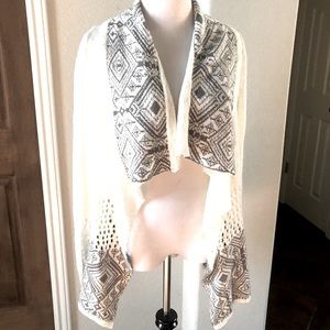 Altar’d State Crochet Cardigan Tribal Boho Open Front Festival Large